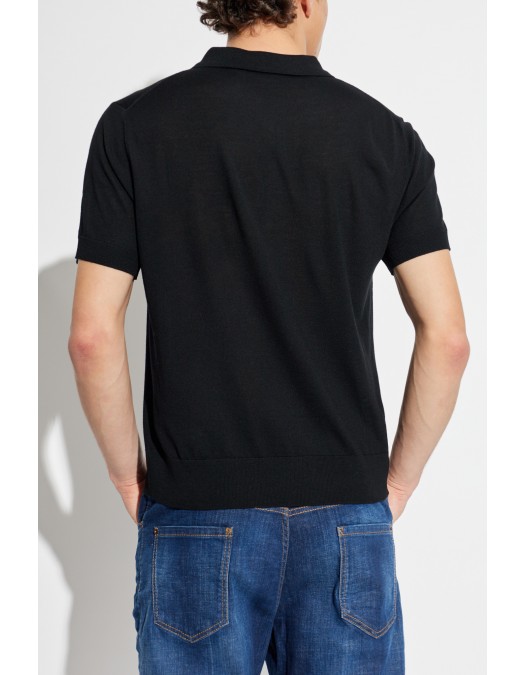 Tricou DSQUARED2, Wool Jersey Stitch, Black - S74HA1628D13205900