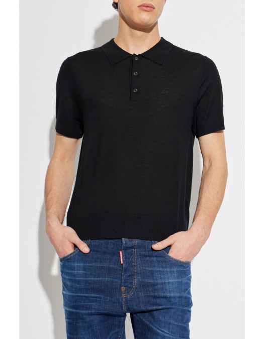 Tricou DSQUARED2, Wool Jersey Stitch, Black - S74HA1628D13205900