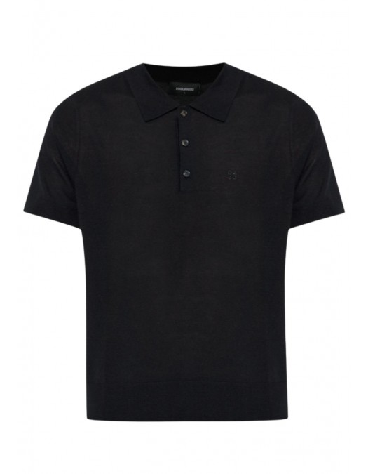 Tricou DSQUARED2, Wool Jersey Stitch, Black - S74HA1628D13205900