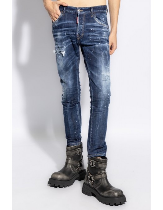 BLUGI DSQUARED2, Dark Easy Wash Skater Jeans - S74LB1556S30664470 BLUGI DSQUARED2, Dark Easy Wash Skater Jeans - S74LB1556S30664470