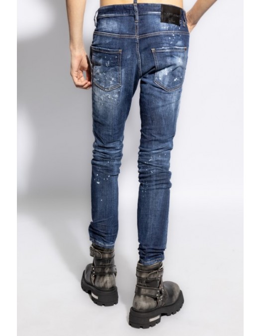 BLUGI DSQUARED2, Dark Easy Wash Skater Jeans - S74LB1556S30664470 BLUGI DSQUARED2, Dark Easy Wash Skater Jeans - S74LB1556S30664470