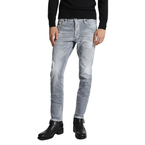 JEANS DSQUARED2, Brushed Cotton Stretch Denim Skater Jeans JEANS DSQUARED2, Brushed Cotton Stretch Denim Skater Jeans