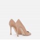 Pantofi  ELISABETTA FRANCHI, Logo Suede Décolleté Étoile, Beige - SA19L30ECBI8