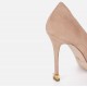 Pantofi  ELISABETTA FRANCHI, Logo Suede Décolleté Étoile, Beige - SA19L30ECBI8