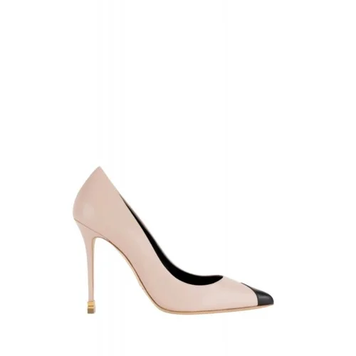 Pantofi ELISABETTA FRANCHI, Nappa leather pumps with toecap Étoile, Nude