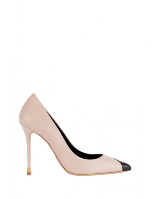 Pantofi ELISABETTA FRANCHI, Nappa leather pumps with toecap Étoile, Nude - SA21L30EC236