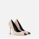 Pantofi ELISABETTA FRANCHI, Nappa leather pumps with toecap Étoile, Nude - SA21L30EC236