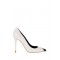 Pantofi ELISABETTA FRANCHI, Nappa leather pumps with toecap Étoile, Alb