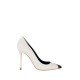 Pantofi ELISABETTA FRANCHI, Nappa leather pumps with toecap Étoile, Alb - SA21L30ECE84