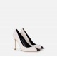 Pantofi ELISABETTA FRANCHI, Nappa leather pumps with toecap Étoile, Alb - SA21L30ECE84
