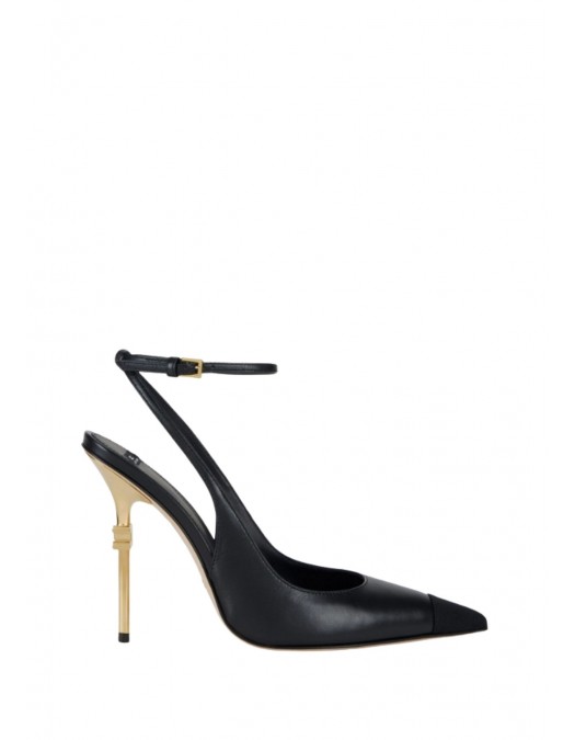 Pantofi ELISABETTA FRANCHI, Gold Heel, Decupati, Negru - SA73B50EC110