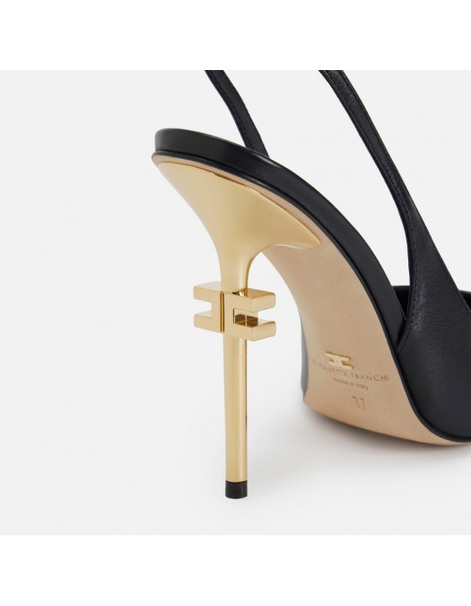 Pantofi ELISABETTA FRANCHI, Gold Heel, Decupati, Negru - SA73B50EC110