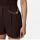 PANTALONI SCURTI ELISABETTA FRANCHI, Lant atasat, Slim Fit, Maro - SH00561E2644