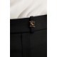 PANTALONI SCURTI ELISABETTA FRANCHI, Logo auriu, Slim Fit, Negru - SH00761E2110