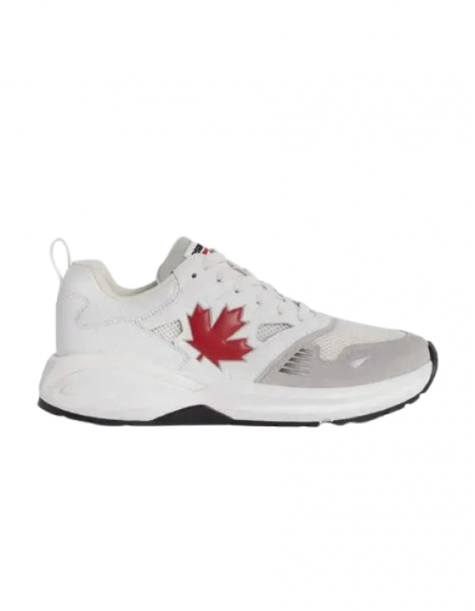 Sneakers DSQUARED2, Dash Print, White, Red Leaf Insert, Men - SNM037601503805M1747