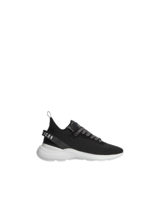 Sneakers DSQUARED2, Icon Fly Design, White Details, Logo Insert, Black - SNM039659207989M063 Sneakers DSQUARED2, Icon Fly Design, White Details, Logo Insert, Black - SNM039659207989M063