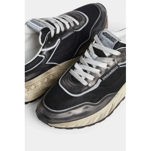 SNEAKERS DSQUARED2, Sprinter Sneakers, Laminated Metallic Dark Grey