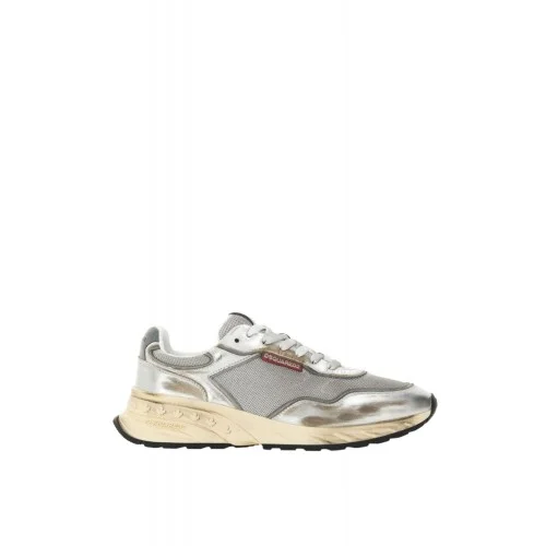 SNEAKERS DSQUARED2, Sprinter Sneakers, Laminated, Metallic Grey