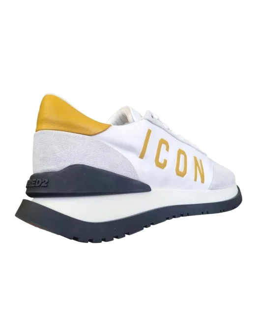 Sneakers DSQUARED2, Icon, Bianco-Giallo - SNM041711708205M319