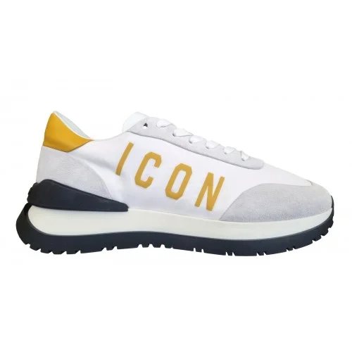 Sneakers DSQUARED2, Icon, Bianco-Giallo