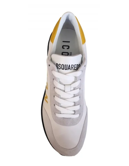 Sneakers DSQUARED2, Icon, Bianco-Giallo - SNM041711708205M319