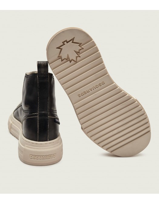 Sneakers DSQUARED2, Leather sneakers BERLIN, Dark