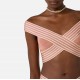 TOP ELISABETTA FRANCHI, Bretele incrucisate, Alb/Orange - TK44S61E2FA9