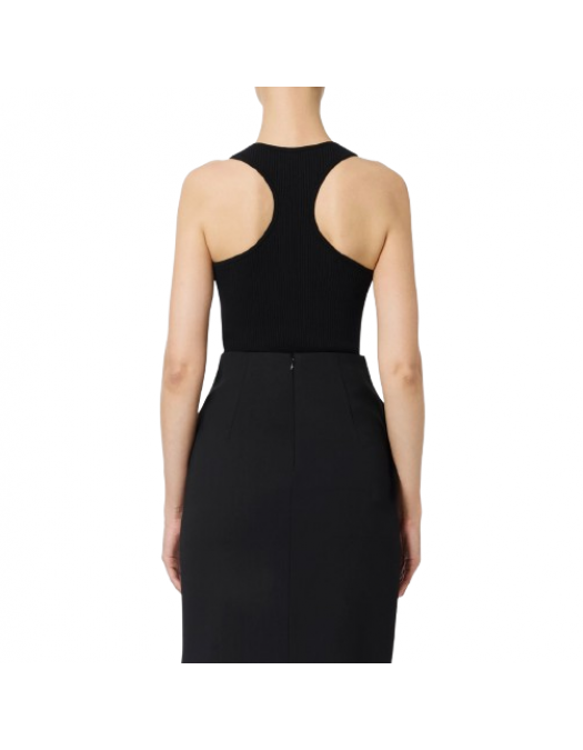 TOP ELISABETTA FRANCHI,Top in ribbed knit fabric with breast pocket - TK53B56E2110 TOP ELISABETTA FRANCHI,Top in ribbed knit fabric with breast pocket - TK53B56E2110