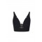 Top ELISABETTA FRANCHI, In crêpe fabric with jewel detail, Black
