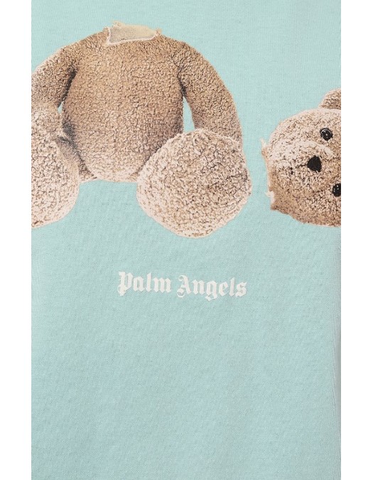 Tricou Palm Angels, Imprimeu Teddy Bear, Light Blue - PMAA001C99JER0144060