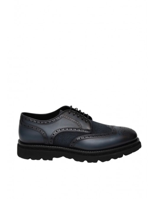 Pantofi FRANCESCHETTI, Brogue Style, Leather Detail, Navy Blue - 01280143087C433 Pantofi FRANCESCHETTI, Brogue Style, Leather Detail, Navy Blue - 01280143087C433