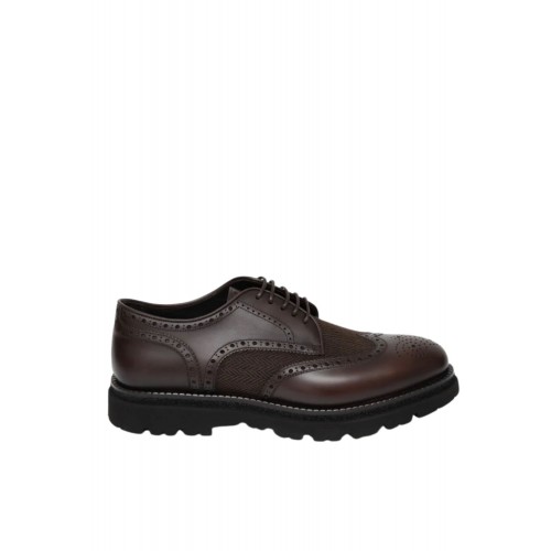 Pantofi FRANCESCHETTI, Brogue Style, Leather Detail, Dark Brown Pantofi FRANCESCHETTI, Brogue Style, Leather Detail, Dark Brown