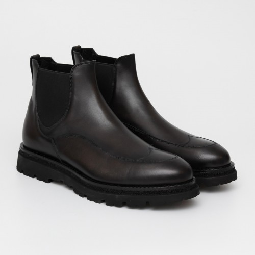 Ghete FRANCESCHETTI, Chelsea Style, Sturdy Sole Detail, Dark Brown