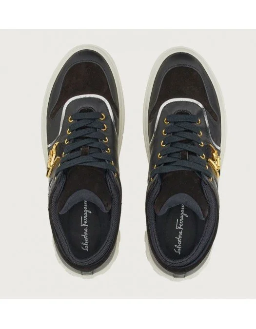 Sneakers SALVATORE FERRAGAMO, 020441747114M Logo Auriu - 020441747114M Sneakers SALVATORE FERRAGAMO, 020441747114M Logo Auriu - 020441747114M
