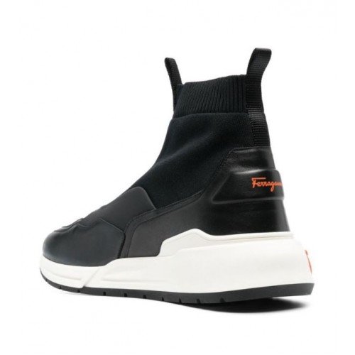 Sneakers SALVATORE FERRAGAMO, GANCINI SNEAKERS, High Top, Negru
