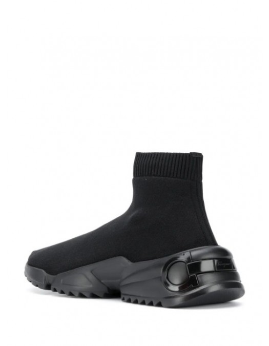 Sneakers FERRAGAMO, Stretch-knit sneakers, Black - 02C647737231M