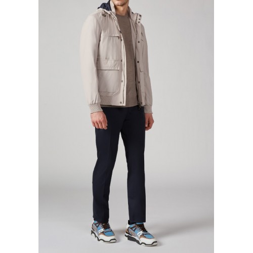 Pantaloni PAL ZILERI, Cotton Slim Fit Navy Blue