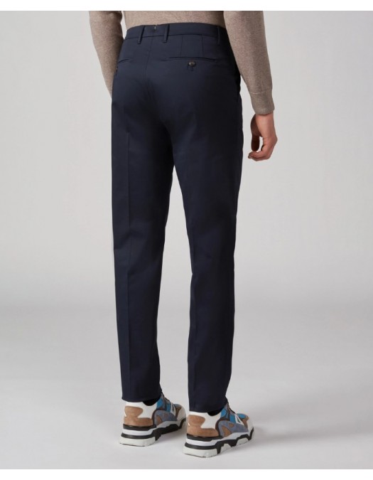 Pantaloni PAL ZILERI, Cotton Slim Fit Navy Blue - 031NW4001903001