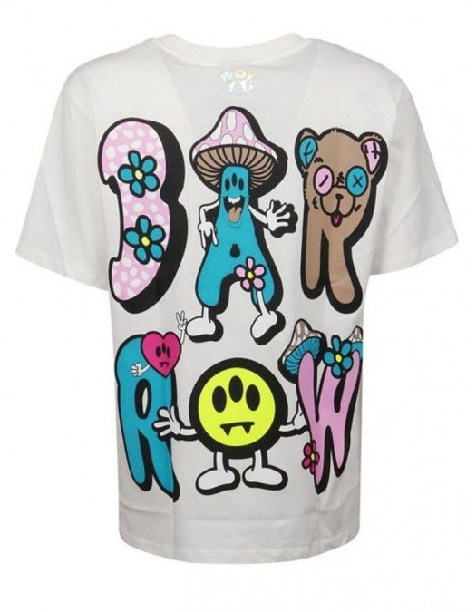 Tricou BARROW, Mushrooms Print, Alb - 032491002