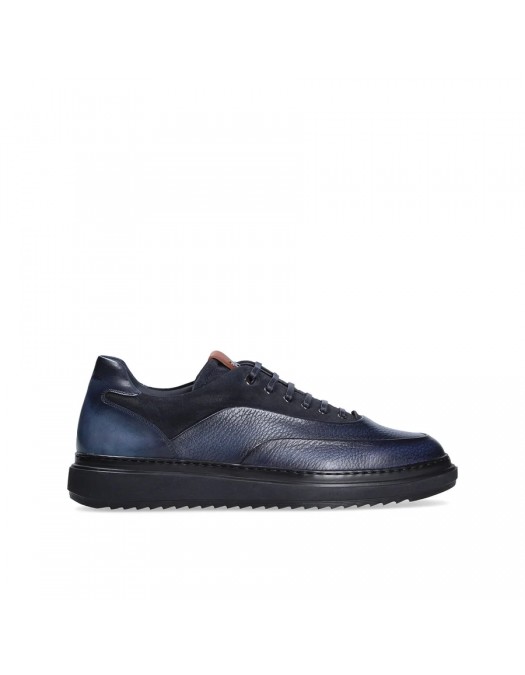 Pantofi Zegna, Leather Trio Design, Navy Blue - 03250032499CB91