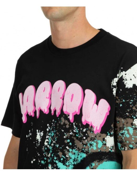 Tricou BARROW, Pink Logo, Negru - 032501110