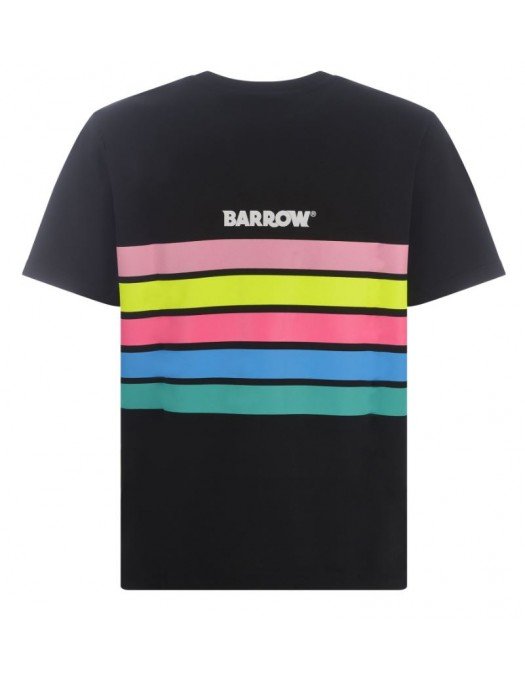 Tricou BARROW, Dungi multicolore, Negru - 034117110