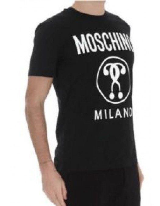 Tricou Moschino, Logo Moschino Milano, Black - 07062040A155