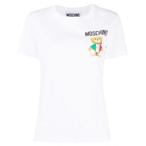 Tricou MOSCHINO, Imprimeu This is not a Moschino Toy, Alb