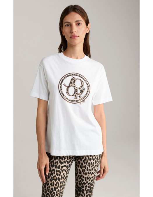 Tricou JOOP, Animal Print Logo, White - 10012195924