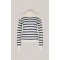 Pulover JOOP, Bleumarin Stripes Print, White