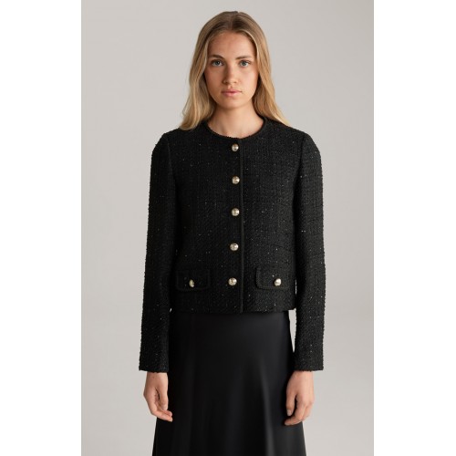 Sacou JOOP, Tweed Blazer, Interwoven Glitter, Negru Sacou JOOP, Tweed Blazer, Interwoven Glitter, Negru