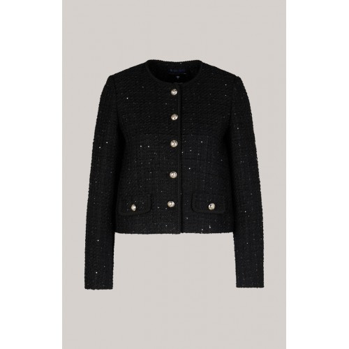 Sacou JOOP, Tweed Blazer, Interwoven Glitter, Negru Sacou JOOP, Tweed Blazer, Interwoven Glitter, Negru