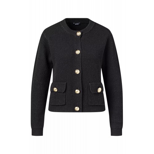 Pulover JOOP, Buttons Details, Elegant, Black Pulover JOOP, Buttons Details, Elegant, Black