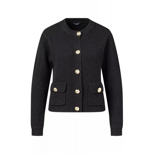 Pulover JOOP, Buttons Details, Elegant, Black